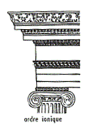 colonne ionique, temple, art, ath&egrave;ne
